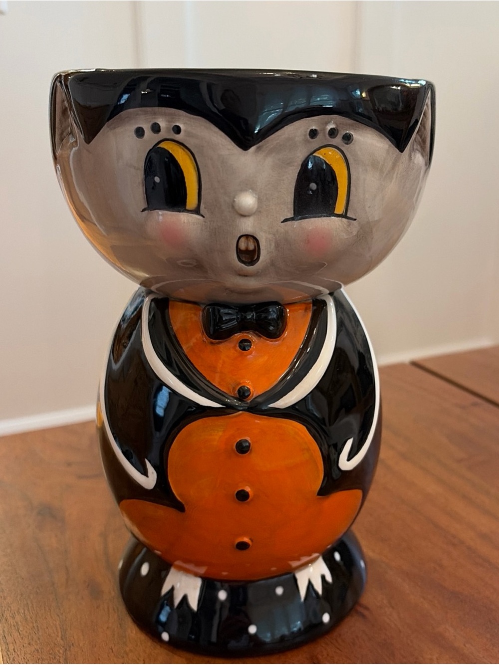 Johanna Parker Halloween Vampire Dracula Standing Bowl Buddy Candy Dish Transpac